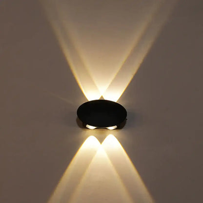 Modern black hexagonal led wall washer sconce for hallway lighting