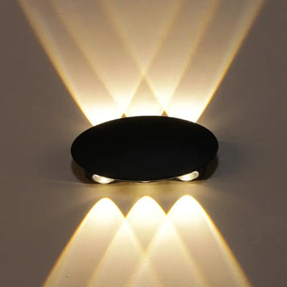 Modern black hexagonal led wall washer sconce for hallway lighting