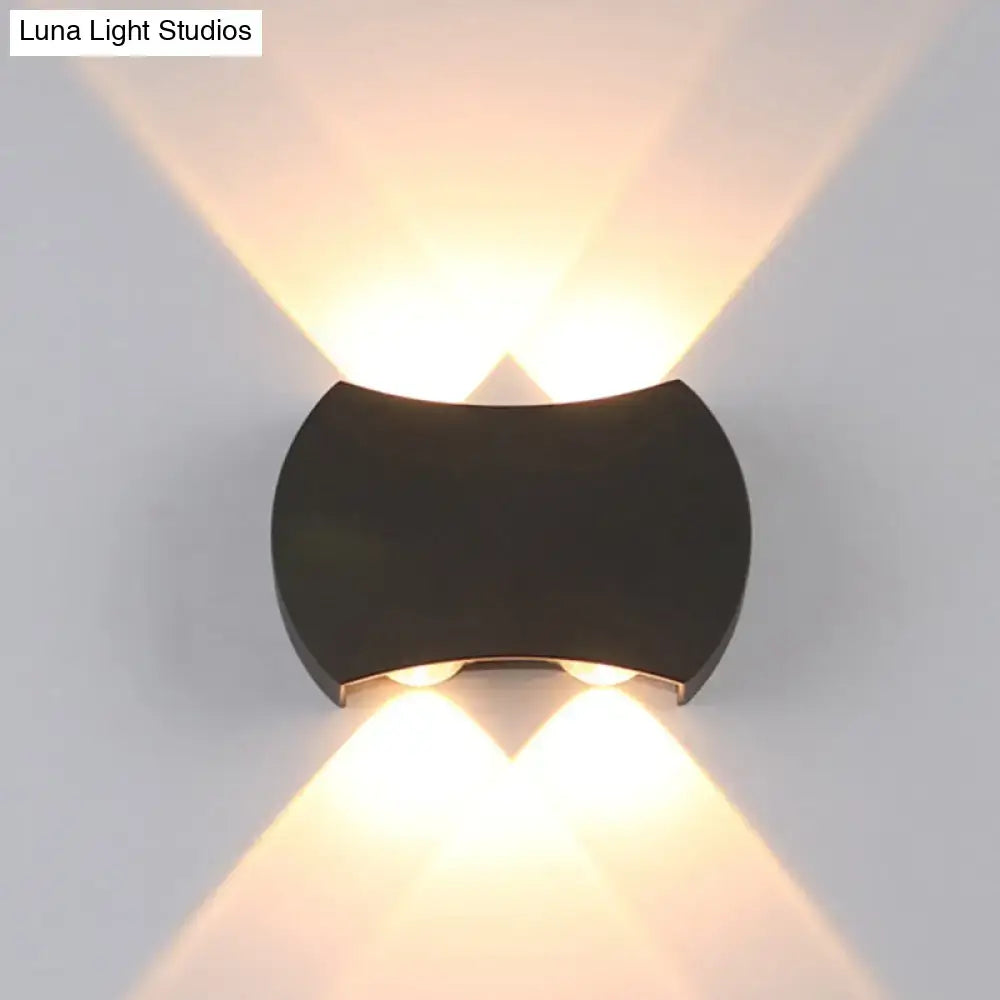Modern black hexagonal led wall washer sconce for hallway lighting