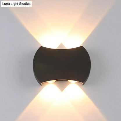 Modern black hexagonal led wall washer sconce for hallway lighting