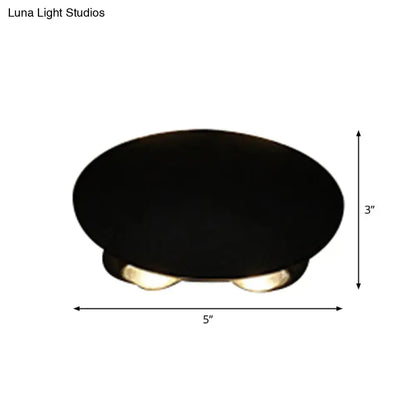 Modern black hexagonal led wall washer sconce for hallway lighting