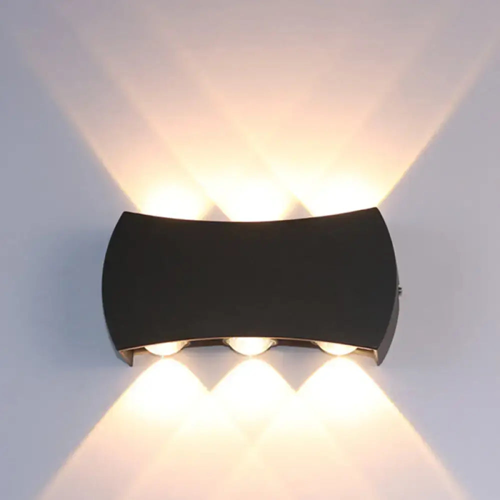 Modern black hexagonal led wall washer sconce for hallway lighting