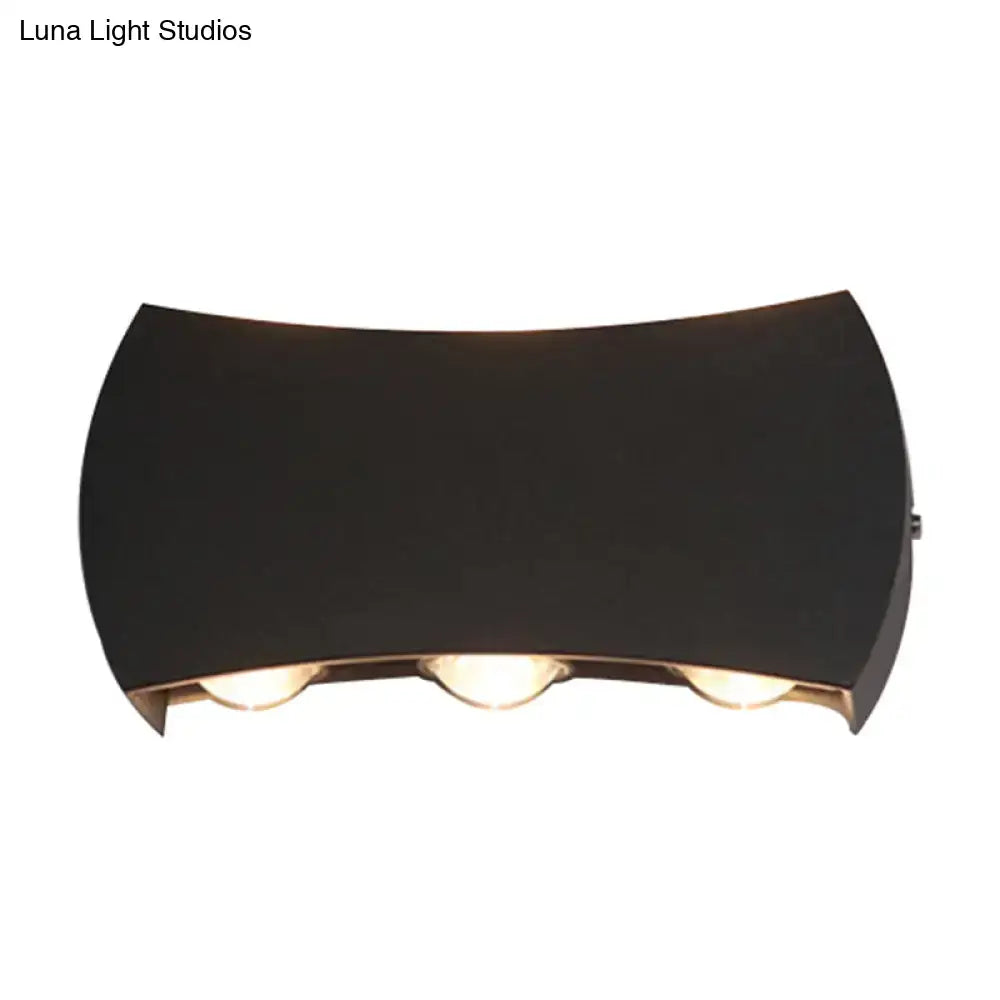 Modern black hexagonal led wall washer sconce for hallway lighting