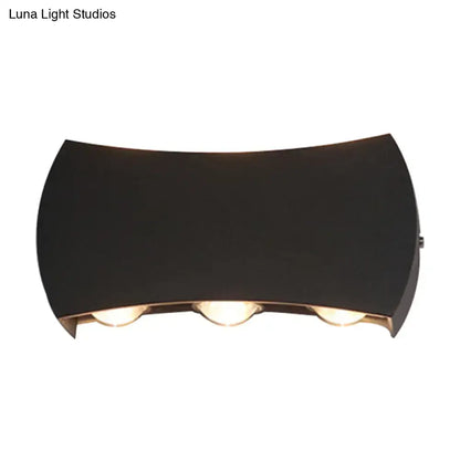 Modern black hexagonal led wall washer sconce for hallway lighting