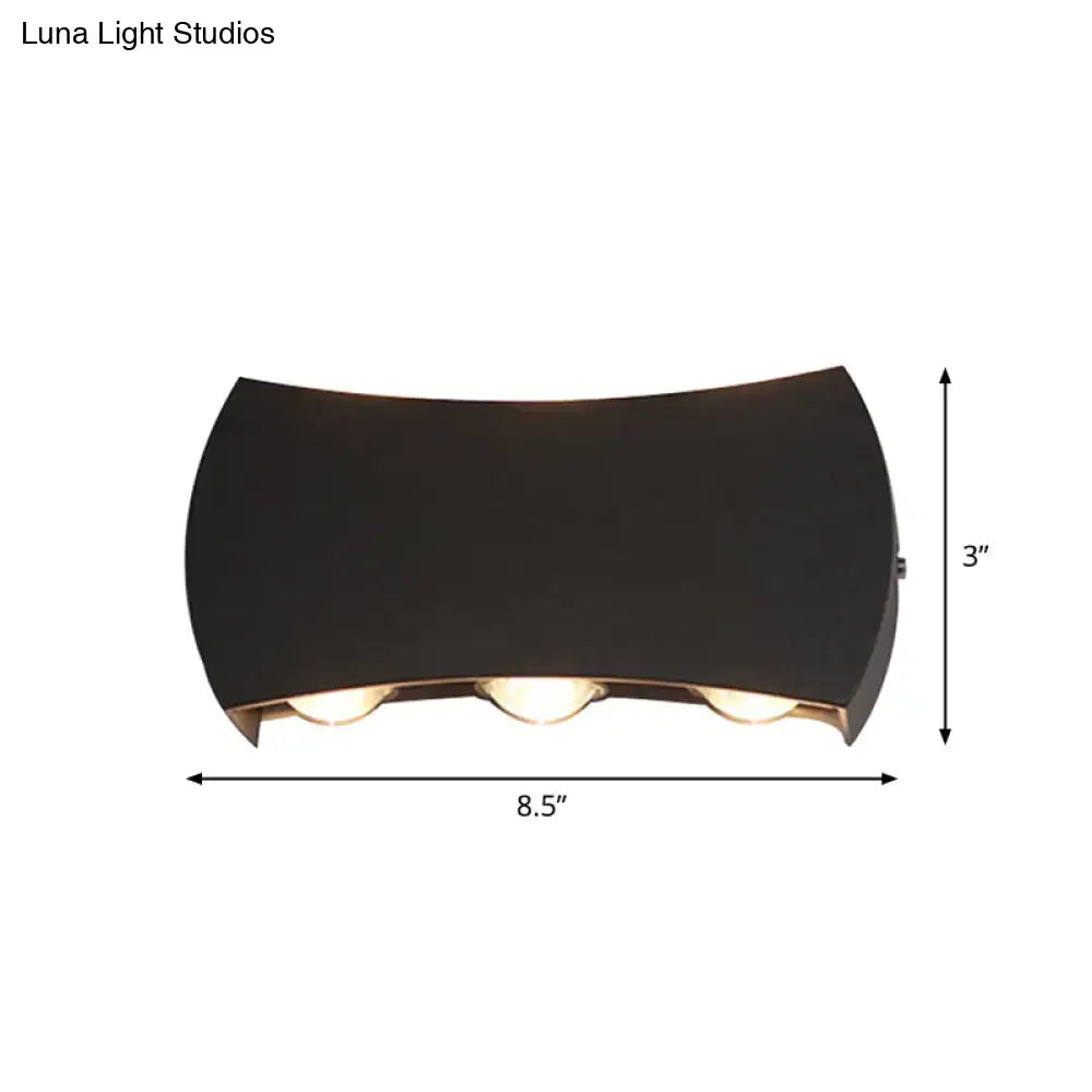 Modern black hexagonal led wall washer sconce for hallway lighting