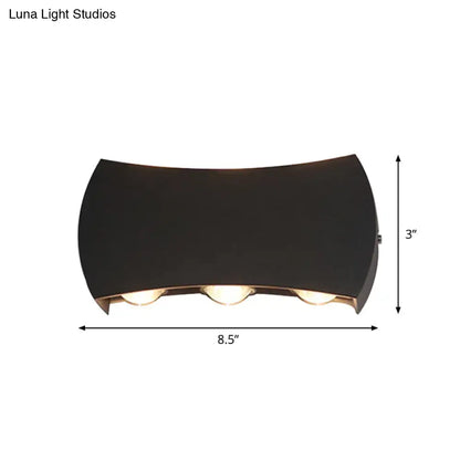 Modern black hexagonal led wall washer sconce for hallway lighting