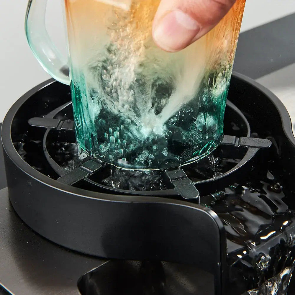 Modern black high pressure glass cup washer kitchen sink tool