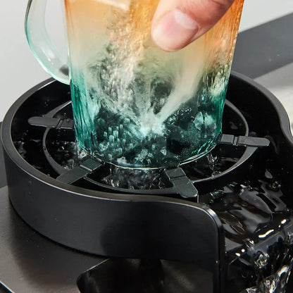 Modern black high pressure glass cup washer kitchen sink tool