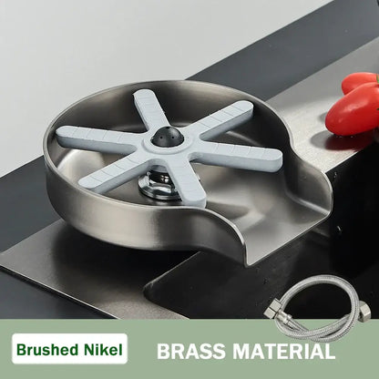 Modern black high pressure glass cup washer kitchen sink tool
