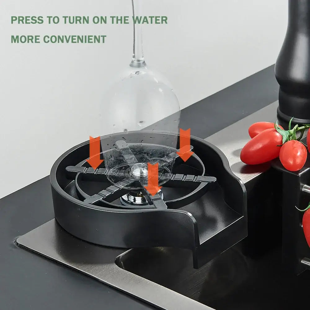 Modern black high pressure glass cup washer kitchen sink tool