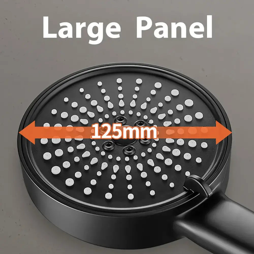 Modern black high pressure shower head bathroom water saving rainfall