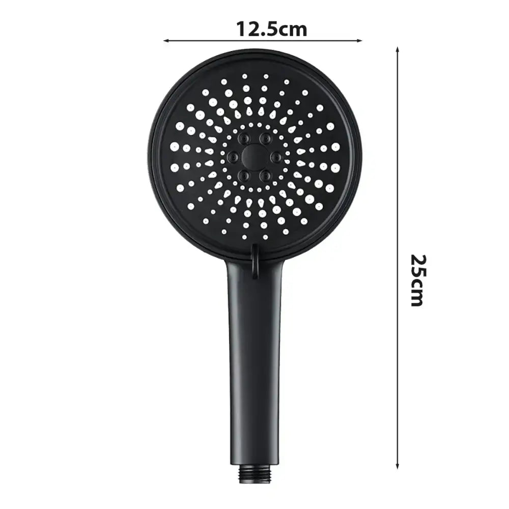 Modern black high pressure shower head bathroom water saving rainfall