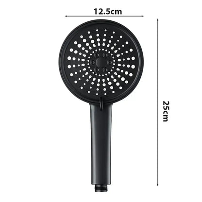 Modern black high pressure shower head bathroom water saving rainfall