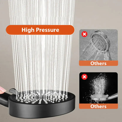 Modern black high pressure shower head bathroom water saving rainfall
