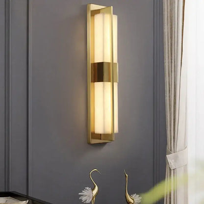 Modern black imitation marble led wall light garden sconce
