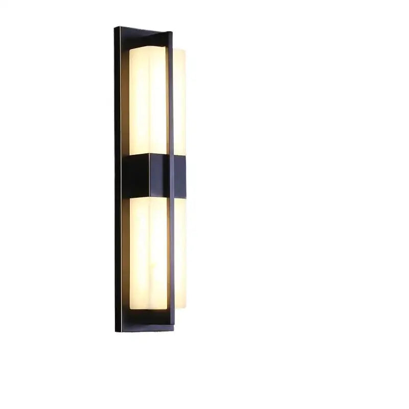 Modern black imitation marble led wall light garden sconce