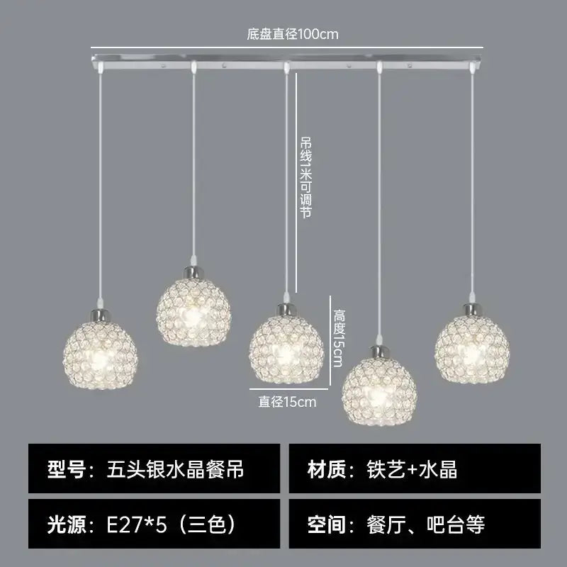 Modern black iron cage pendant lamp kitchen island lighting