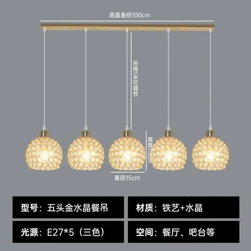 Modern black iron cage pendant lamp kitchen island lighting