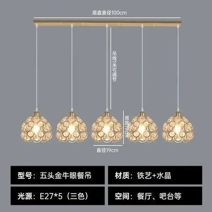Modern black iron cage pendant lamp kitchen island lighting