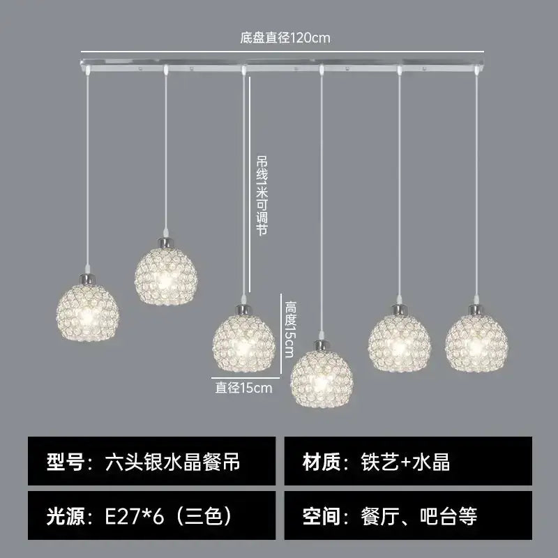 Modern black iron cage pendant lamp kitchen island lighting