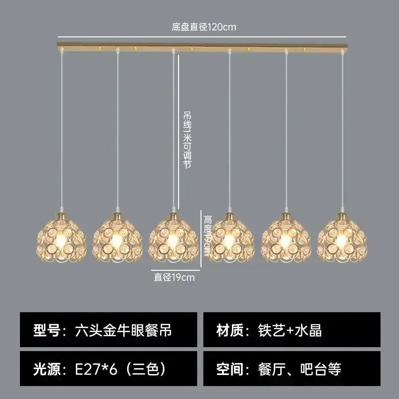 Modern black iron cage pendant lamp kitchen island lighting