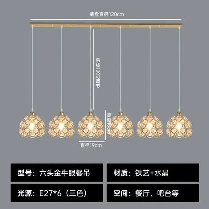 Modern black iron cage pendant lamp kitchen island lighting