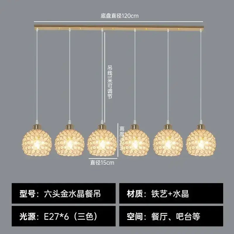 Modern black iron cage pendant lamp kitchen island lighting