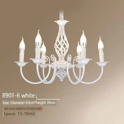 DecorBites™ Modern Black Iron Chandelier for Living Room