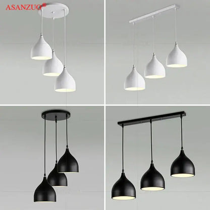 Modern black iron chassis ceiling panel dining room light
