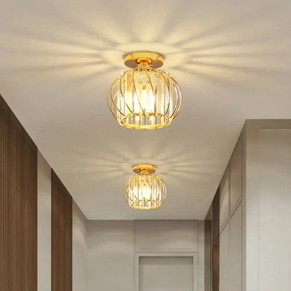 Modern black iron round crystal ceiling chandelier dining room light