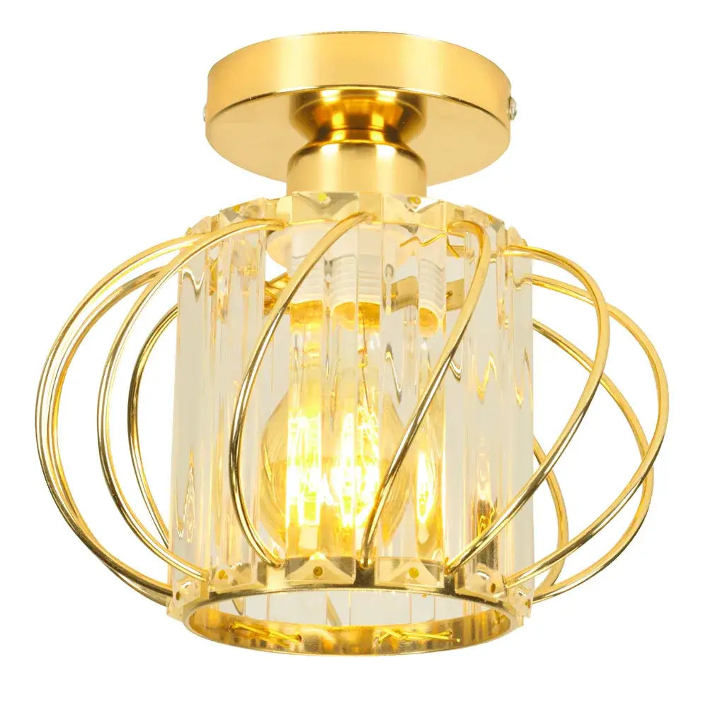 Modern black iron round crystal ceiling chandelier dining room light