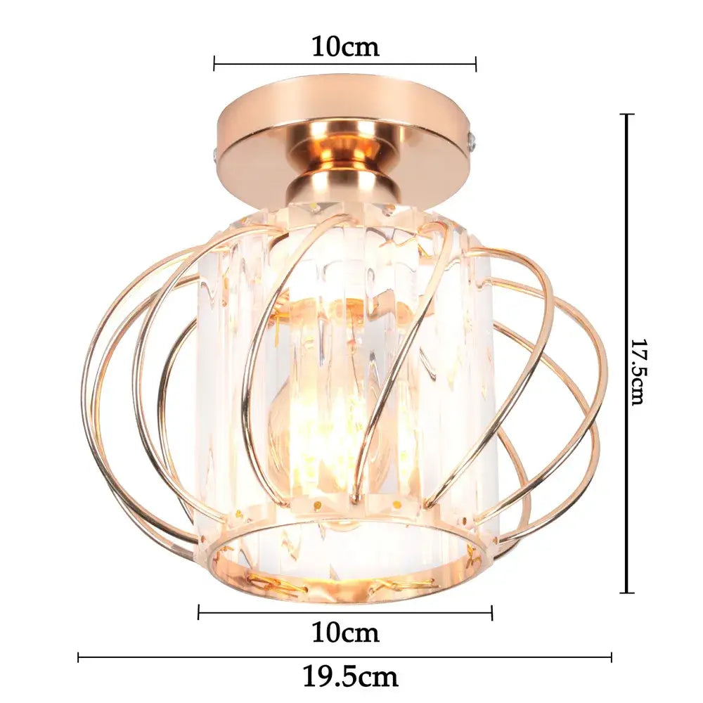 Modern black iron round crystal ceiling chandelier dining room light