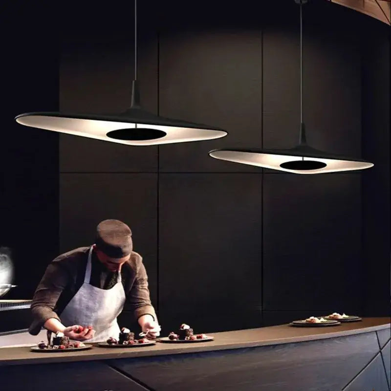 Modern black irregular art pendant lamp for living room