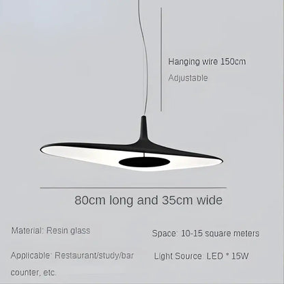 Modern black irregular art pendant lamp for living room