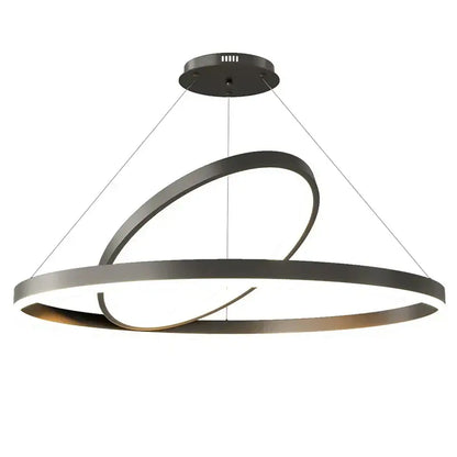 Modern black irregular ceiling chandelier living room led light