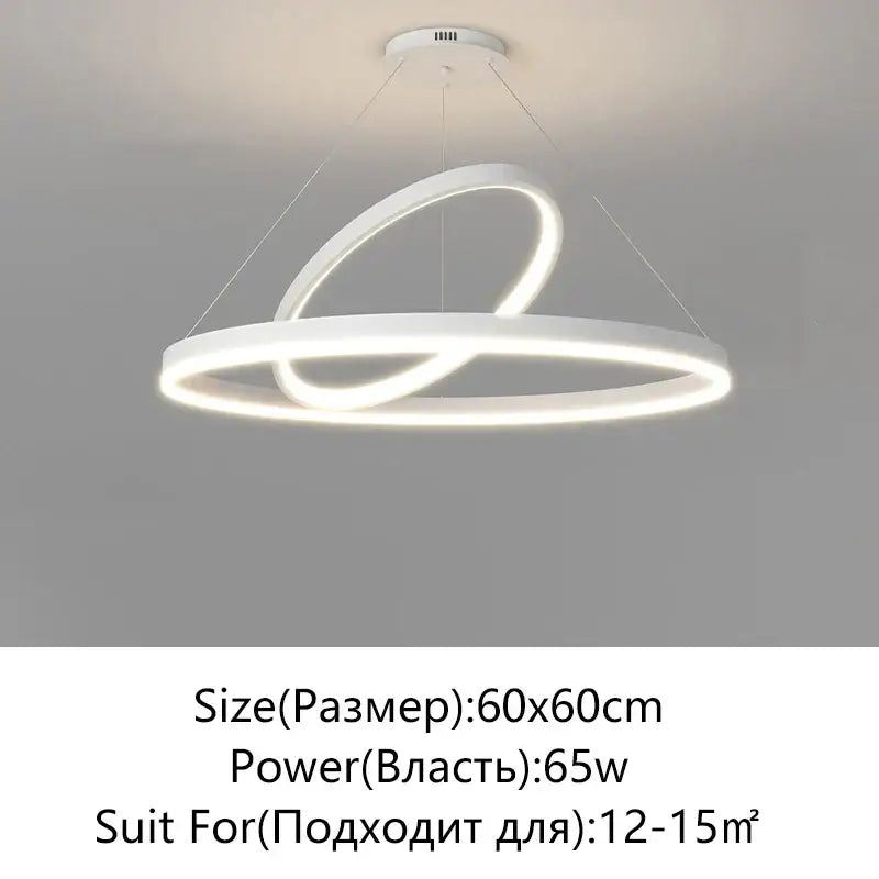 Modern black irregular ceiling chandelier living room led light