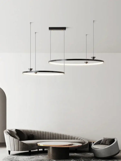 Modern black italian style annular pendant lamp for dining room