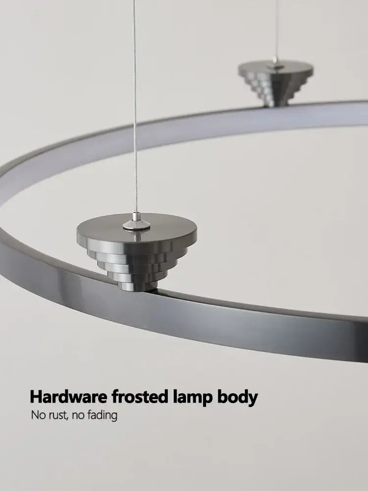 Modern black italian style annular pendant lamp for dining room