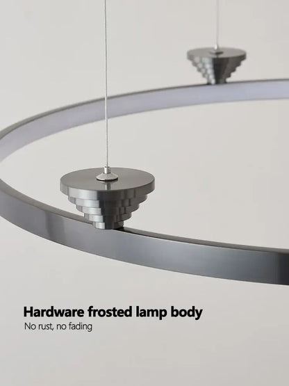 Modern black italian style annular pendant lamp for dining room