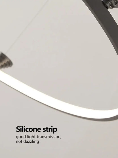 Modern black italian style annular pendant lamp for dining room