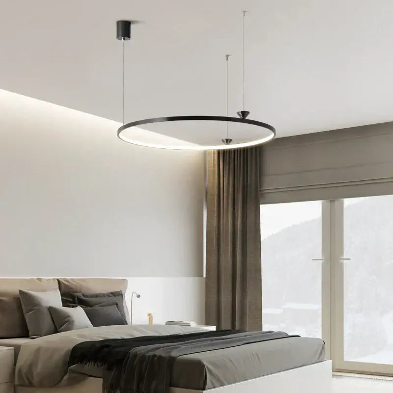 Modern black italian style led pendant light for living room