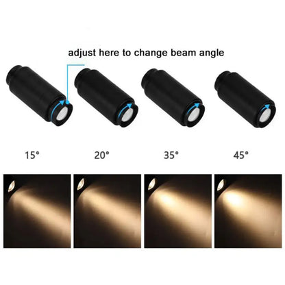 Modern black knob switch led gooseneck reading lamp bedroom wall light