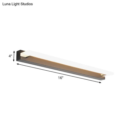 DecorBites™ Modern Black LED Bathroom Vanity Light with Acrylic Shade - Warm/White Light