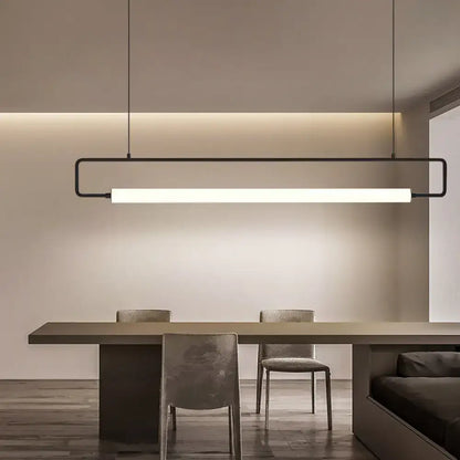 Modern black led ceiling island lighting for dining table