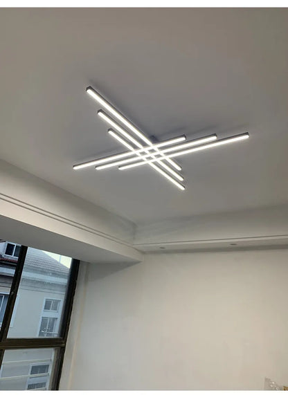 DecorBites™ Modern Black LED Chandelier Lights for Bedroom and Living Room