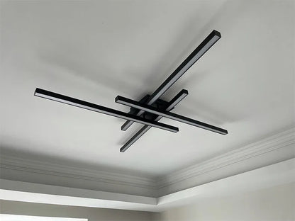 DecorBites™ Modern Black LED Chandelier Lights for Bedroom and Living Room