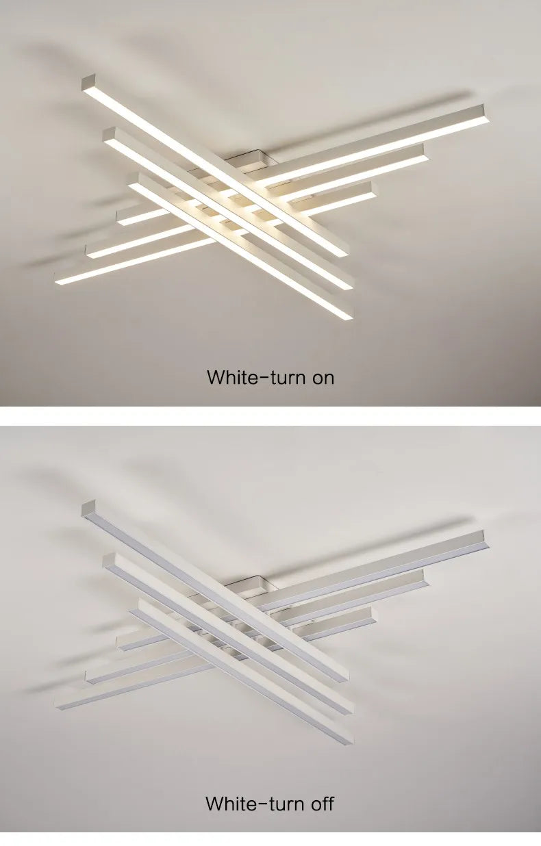 DecorBites™ Modern Black LED Chandelier Lights for Bedroom and Living Room