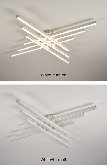 DecorBites™ Modern Black LED Chandelier Lights for Bedroom and Living Room
