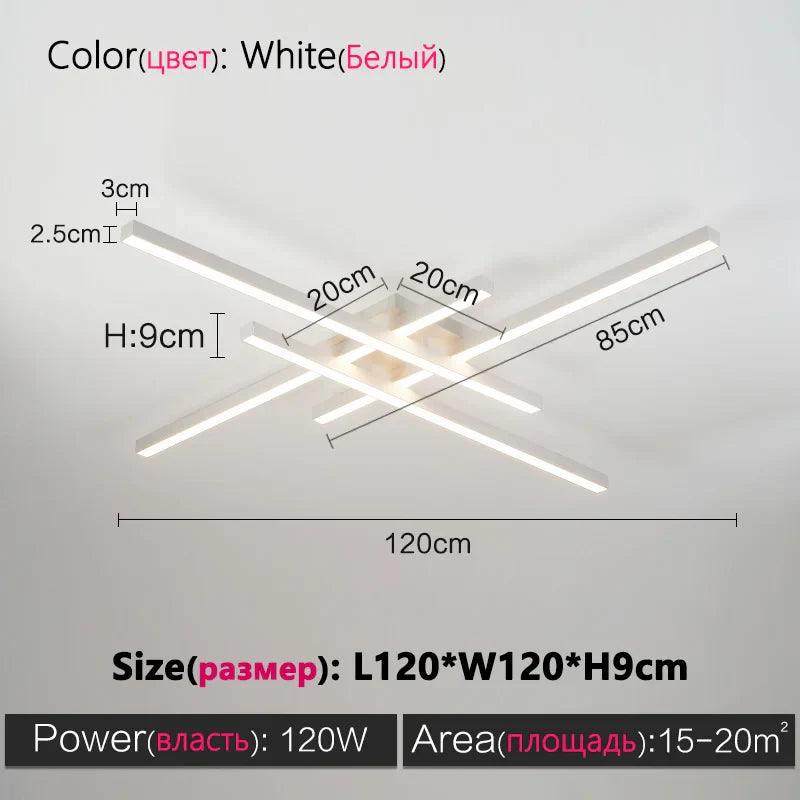 DecorBites™ Modern Black LED Chandelier Lights for Bedroom and Living Room