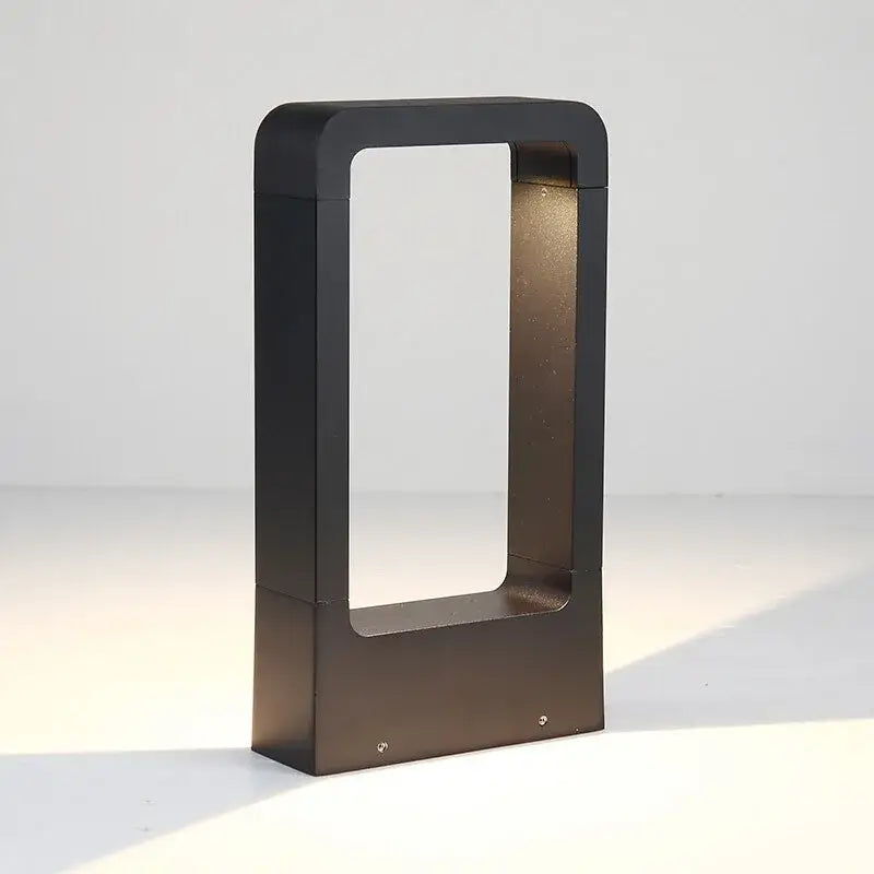Modern black led garden light rectangular outdoor wall lamp